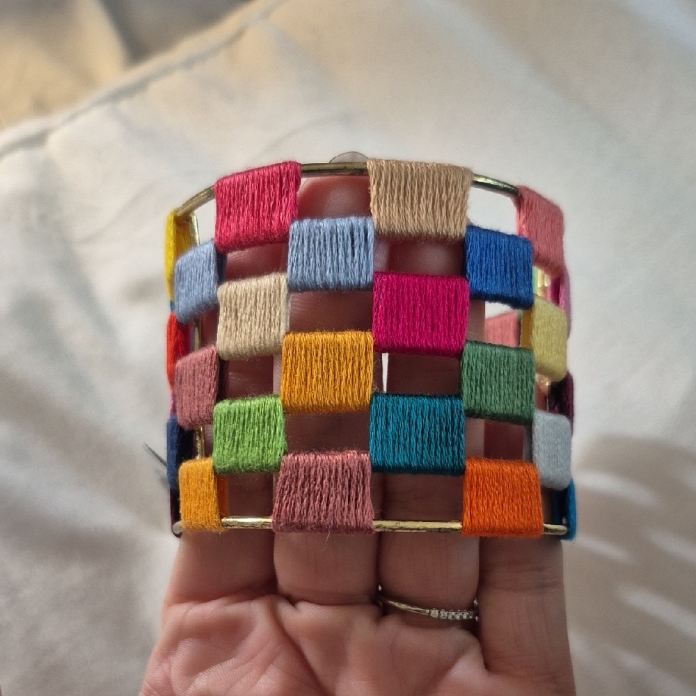 World Finds Ethical Bracelet Colorful Woven Cuff Bracelet NWT - Picture 12 of 17